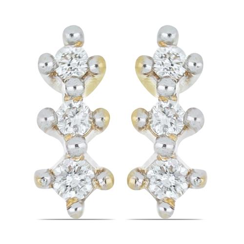 BUY 14K GOLD  DIAMOND DOUBLE CUT GEMSTONE EARRINGS 